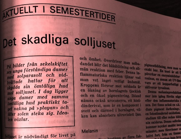 50 år gamla solråd ungefär samma som i dag