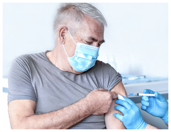 Covidvaccination av äldre. Foto: Istock