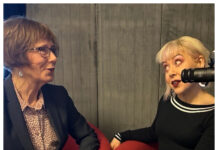 Läkemedelsvärldens redaktion, Helene Wallskär och Anna Bäsén, poddar om spännande läkemedelsnyheter och spanar inför hösten. Foto: Vindar Akat