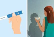 Wegovy kan bli ny behandling av alkoholister Illustration: Injektionspenna och kvinna med alkoholberoende