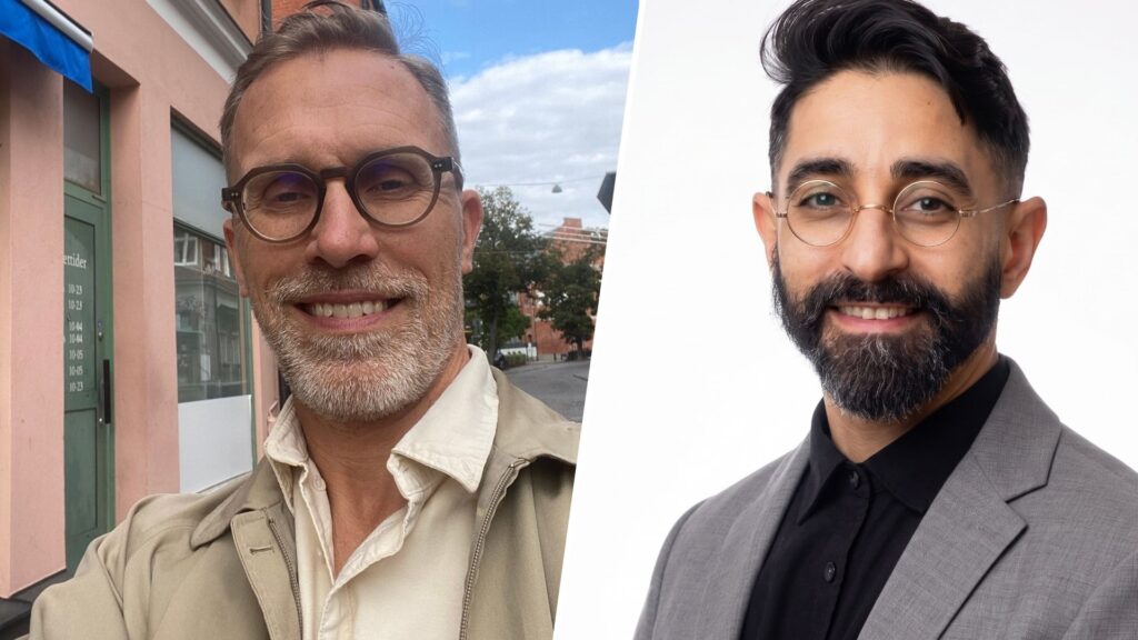 Porträttbilder på Henrik Grelz och Rozbeh Niazi.