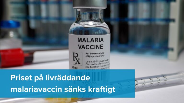 Malariavaccin blir billigare – kan skydda en miljon fler barn